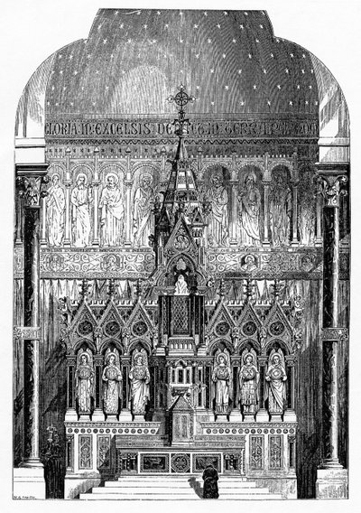 Altar mayor de San Alfonso María de Ligorio, Limerick, Irlanda, ilustración de 