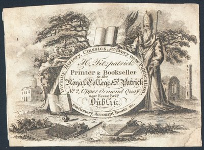 Tarjeta comercial, H Fitzpatrick de Irish School