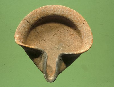 Lámpara de aceite israelita (terracota) de Iron Age