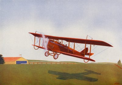 Curtiss JN4D, Jenny (litografía en color) de Irvin L. Holcombe