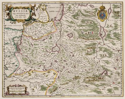 Mapa de Rusia Occidental De: Partes Septentrionalis et Orientalis, 1664 de Isaac Abrahamsz. Massa