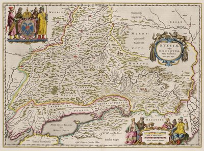 Mapa del Sur de Rusia De: Partes Septentrionalis et Orientalis, 1664 de Isaac Abrahamsz. Massa