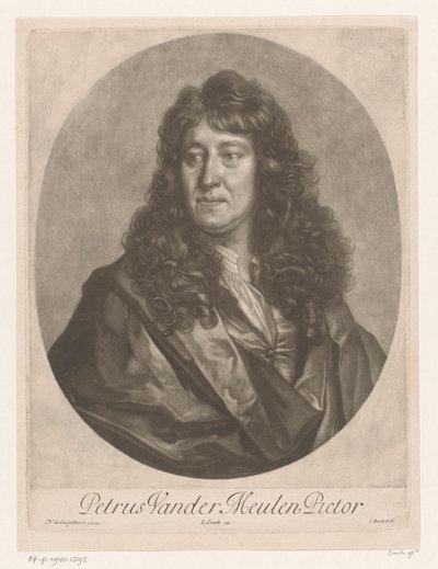 Retrato de Pieter van der Meulen Petrus Vander Meulen Pictor (título sobre el objeto) de Isaac Beckett