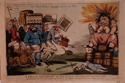 Una ofrenda de paz al genio de la libertad y la igualdad de Isaac Cruikshank