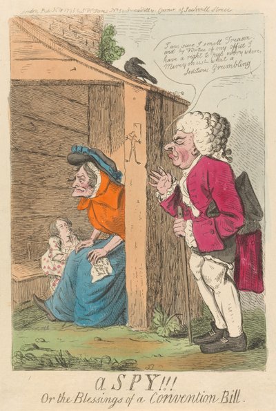 Ein Spion!!! oder die Segnungen eines Konventionsgesetzes de Isaac Cruikshank