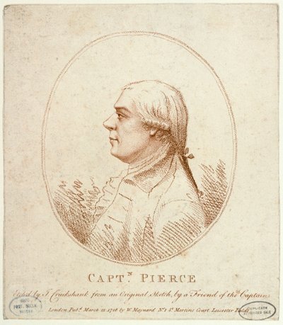 Capitán Richard Pierce de Isaac Cruikshank