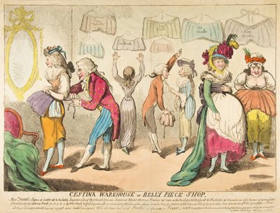 Almacén de Cestina o Tienda de Piezas de Vientre de Isaac Cruikshank