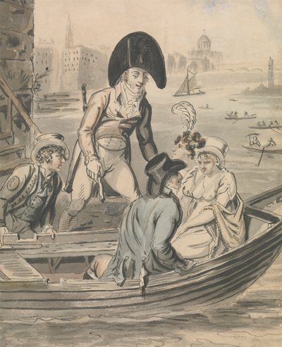 Embarcar en el transbordador de Isaac Cruikshank
