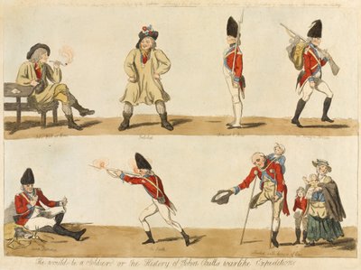 ¿Sería un soldado? o la historia de la expedición bélica de John Bull, 1793 de Isaac Cruikshank