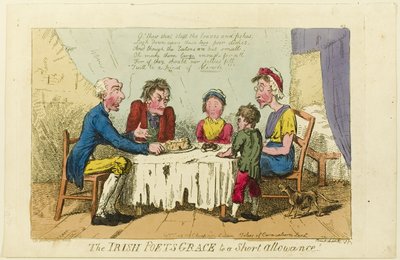 ¡Poetas irlandeses agradecen la ración corta! de Isaac Cruikshank