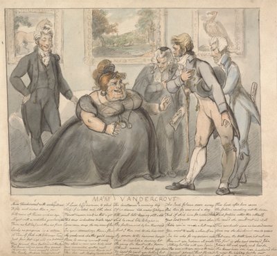 Señora Vandercrout y pretendientes de Isaac Cruikshank