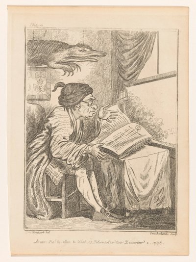 Investigador en Hertfordshire Virtuoso y una mosca Escenas de género de diferentes partes de Inglaterra y Gales (título de la serie) Excursiones excéntricas o bocetos literarios y pictóricos de semblante, carácter y país (título de la serie) de Isaac Cruikshank