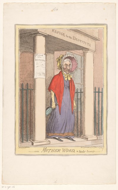 Spotprent op Sir Matthew Wood, 1820 ¡Madre Madera, la proxeneta popular! (título en el objeto) de Isaac Cruikshank