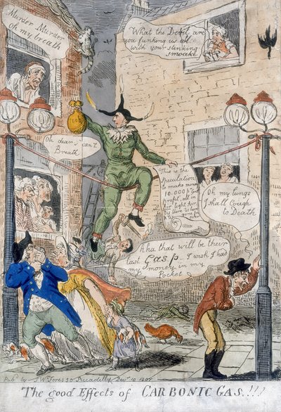 Los buenos efectos del gas carbónico!, 1807 de Isaac Cruikshank