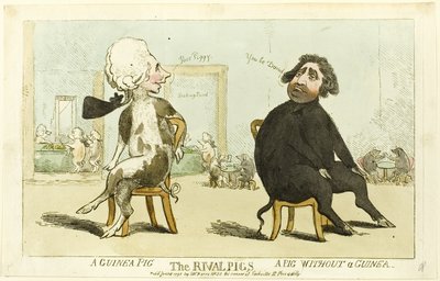 Los cerdos rivales de Isaac Cruikshank