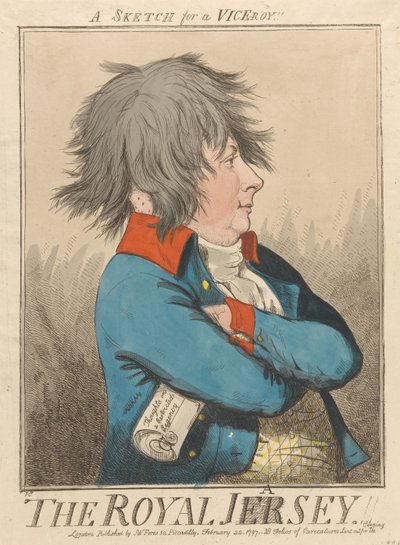 ¡El real Jersey! ¡Un boceto para un virrey! de Isaac Cruikshank
