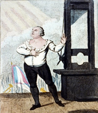 Martirio de Luis XVI , rey de Francia de Isaac Cruikshank