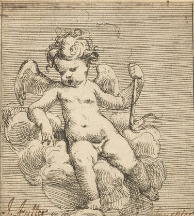 Putto con una antorcha en la mano de Isaac Fuller