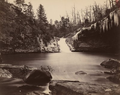 Lago Lula, cascadas superiores, Lookout Mountain, Georgia de Isaac H. Bonsall
