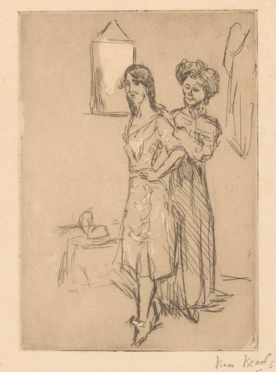 Mujer joven en la sombrerería
En la sombrerería (título en el objeto) de Isaac Israels (signed by artist)