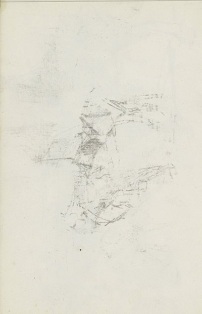 Abklatsch del dibujo de tiza en hoja 8 anverso de Isaac Israels