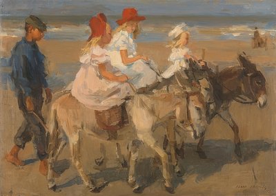 Montando burros en la playa. Hacia 1890-1901 de Isaac Israels