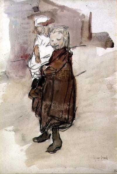 Niña y niño de Isaac Israels