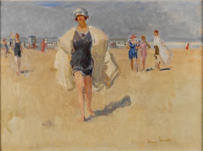 Dama en la Playa de Viareggio de Isaac Israels