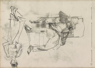 hombre en una silla y una mujer de pie de Isaac Israels