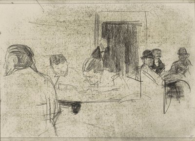 Hombres en las mesas, posiblemente en un café. de Isaac Israels