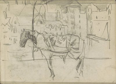 Paisaje urbano con caballo de Isaac Israels