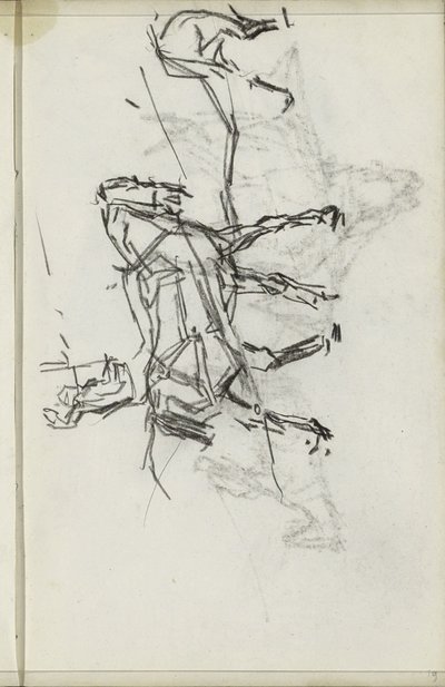 Dos caballos en arnés con un jinete de Isaac Israels