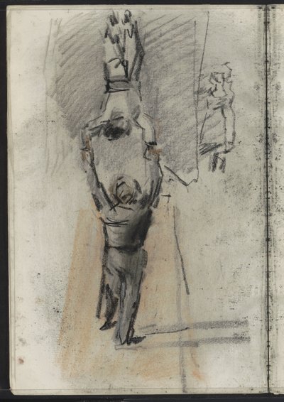 Dos acróbatas, posiblemente en el escenario. de Isaac Israels