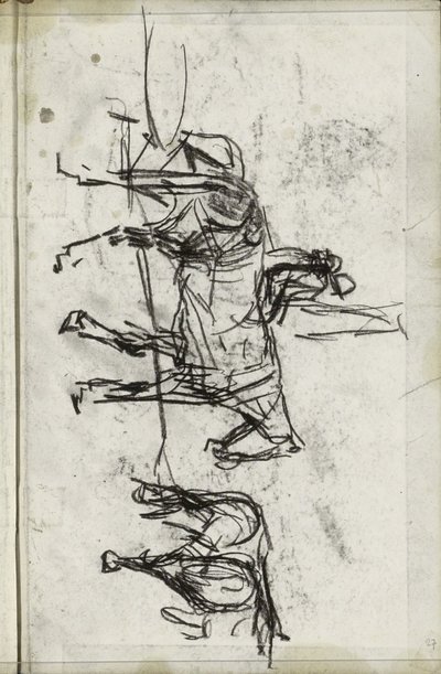 Cuatro caballos en carro con dos jinetes de Isaac Israels