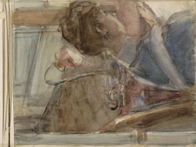 mujer en una mesa de Isaac Israels