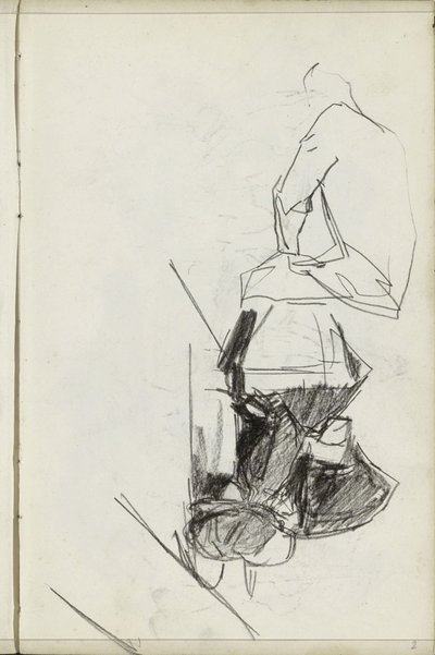 Hombre sentado y niña sentada de Isaac Israels