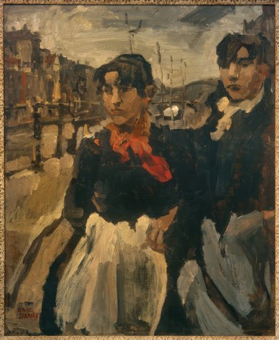 Dos chicas en Lijnbaansgracht de Isaac Israels