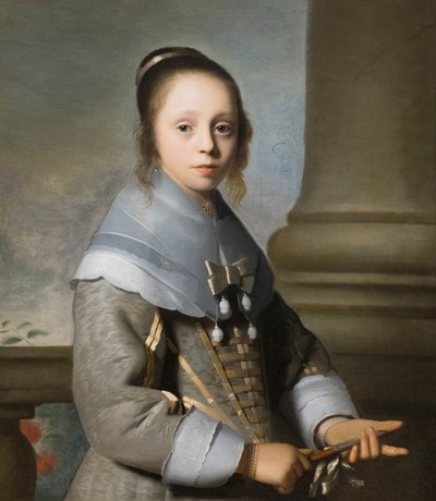 Retrato de niña, c.1650 (óleo sobre lienzo) de Isaac Luttichuys