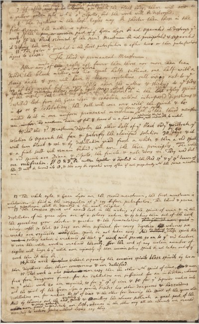 La caza del León Verde, verso, c.1700 de Isaac Newton
