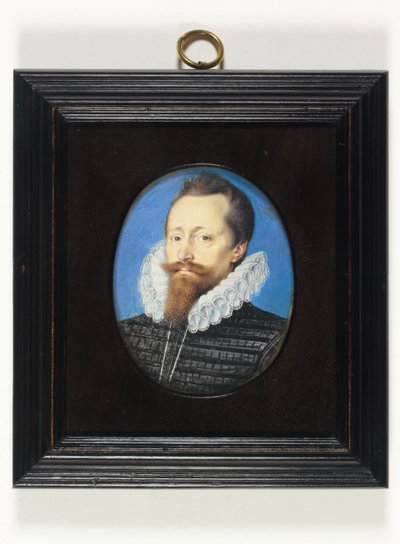Un caballero, quizás Edward Cecil, vizconde de Wimbledon (acuarela sobre vitela) de Isaac Oliver