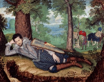 Edward Herbert, 1er Barón Herbert de Cherbury, c.1610-14 de Isaac Oliver