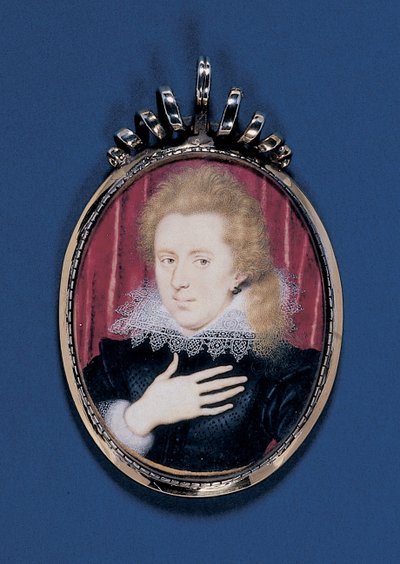 Retrato en miniatura de un joven caballero, c.1615 de Isaac Oliver