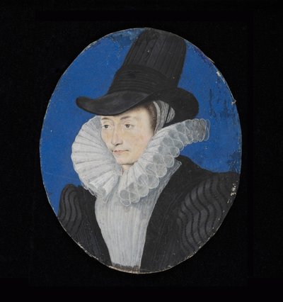 Retrato en miniatura de una dama desconocida, c.1590 de Isaac Oliver