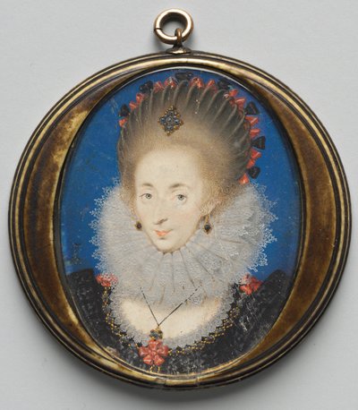 Retrato de Lucy Russell, Condesa de Bedford, de soltera Harrington, 1612 de Isaac Oliver
