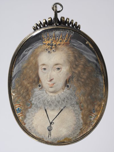 Retrato de Lucy Russell, Condesa de Bedford, de soltera Harrington, c. 1608-1616 de Isaac Oliver