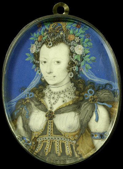 Retrato de una Mujer como Flora de Isaac Oliver