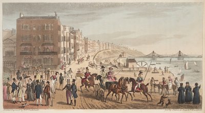 Personajes en el Steyne, Brighton, de The English Spy, publicado 1824 de Isaac Robert Cruikshank