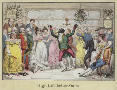 Alta vida bajo las escaleras de Isaac Robert Cruikshank