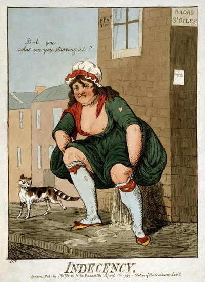 Indecencia, 1799 de Isaac Robert Cruikshank