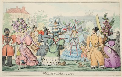 Monstruosidades de 1827, pub. 1835 de Isaac Robert Cruikshank